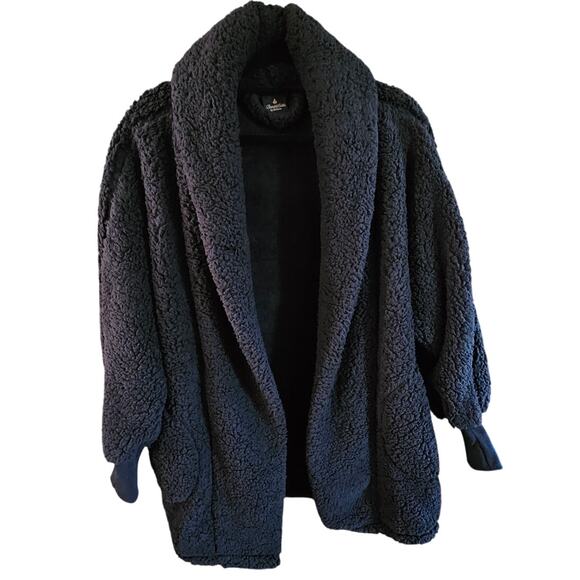 Bumblebella by Jill Martin Regular Sherpa Cardigan Jacket Black fits up to a L - Picture 4 of 8